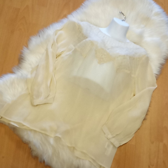 Max & Mia Sheer Lace  Blouse - Picture 8 of 10